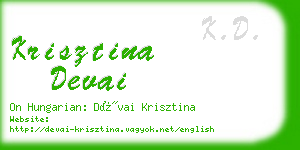 krisztina devai business card